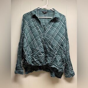 Rock & Republic Green Plaid Shirt